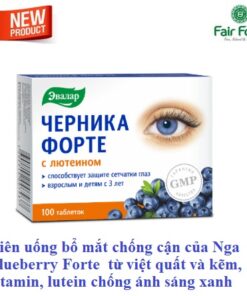 vien uong bo mat viet quat ket hop lutein va vitamin cua evalar chong can, anh sang xanh kem