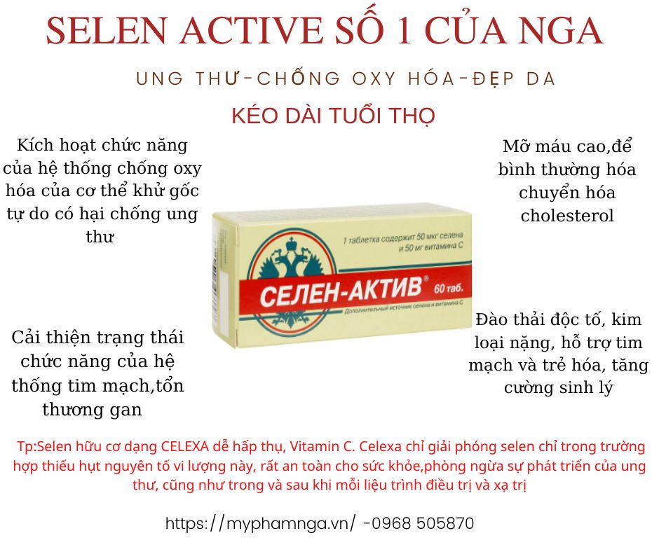 Selen active cua NGA chong ung thu keo dai tuoi tho