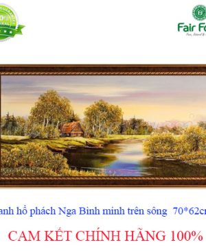 tranh ho phach cao cap NGA BINH MINH TREN DONG SONG 72 х 52 cm1