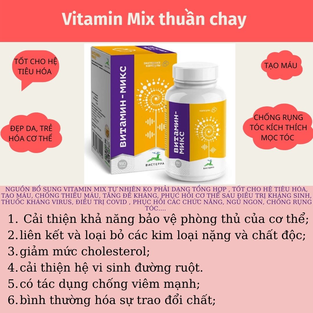 VITAMIN MIX THUAN CHAY CHONG RUNG TOC KICH THICH Moc dep da