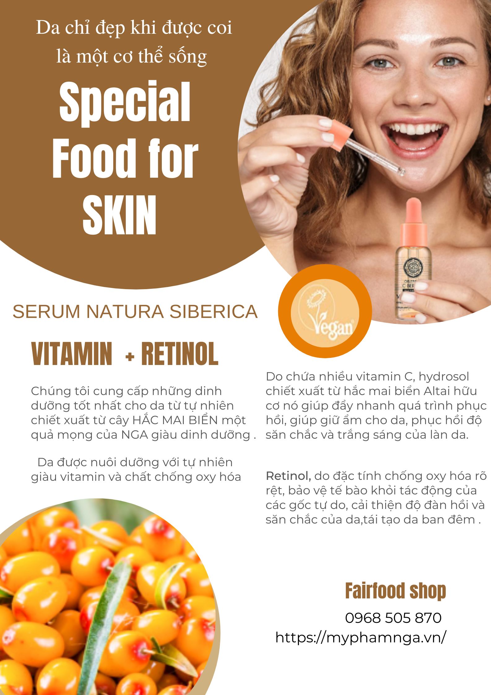 Serum vitamin C retinol antioxidant biocosmetic natura siberica tre hoa duong am,trang da5