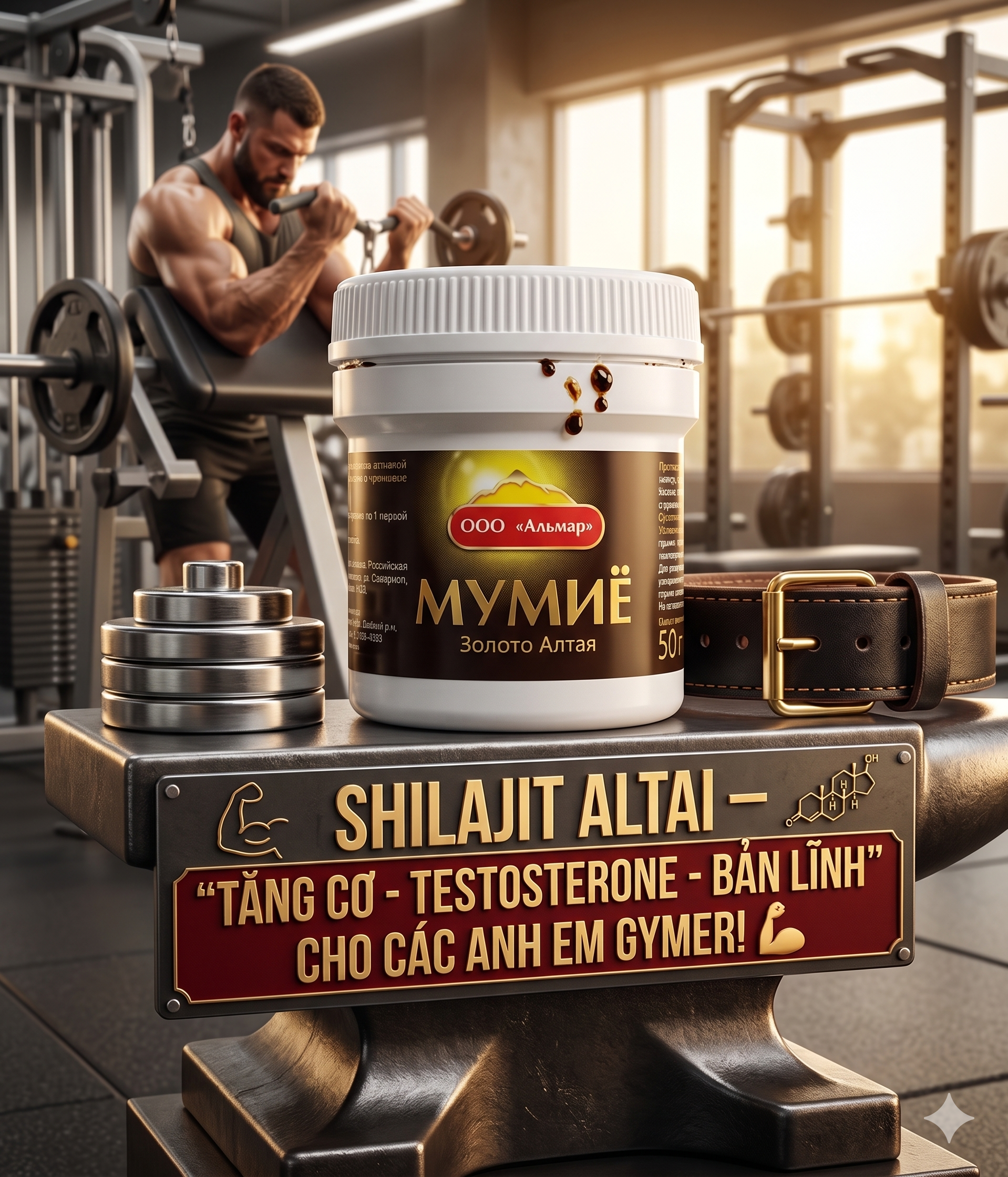 shilajit altai cua nga tang testosteron, sinh ly ,tang co cho tap gym