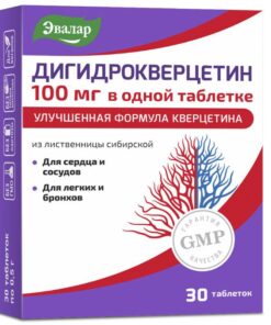 Dihydroquercetin Evalar hàm lượng 100 mg, hộp 30 viên