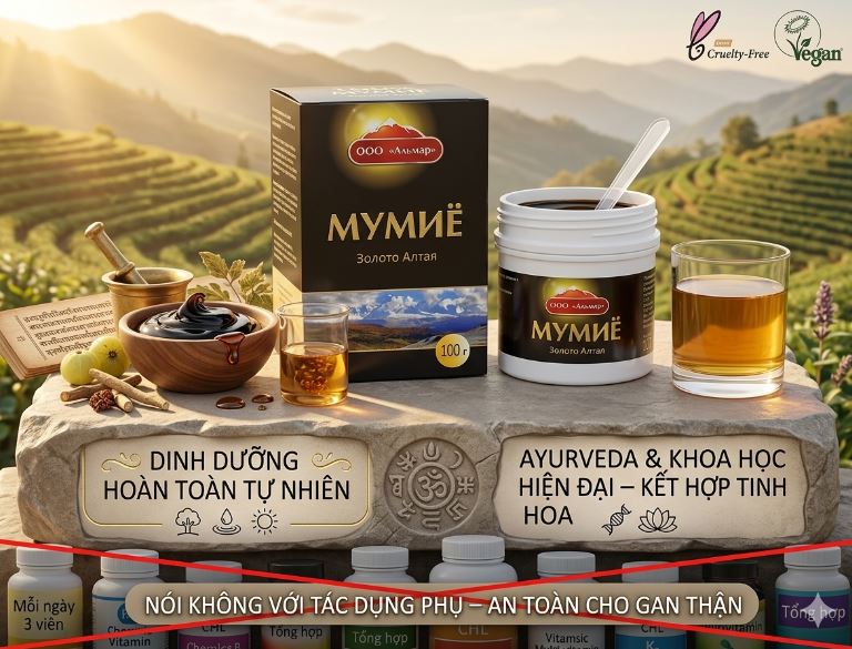 shilajit altai cua nga cho suc khoe tong the, xuong khop, rang khoe, tri nao minh man, thien dinh, tang co