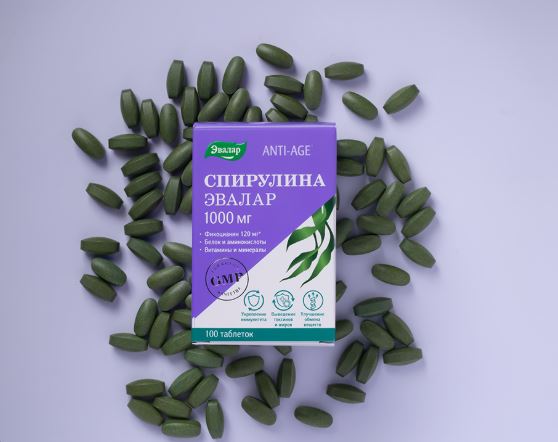 tao xoan spirulina Evalar 1000mg tang cuong mien dich